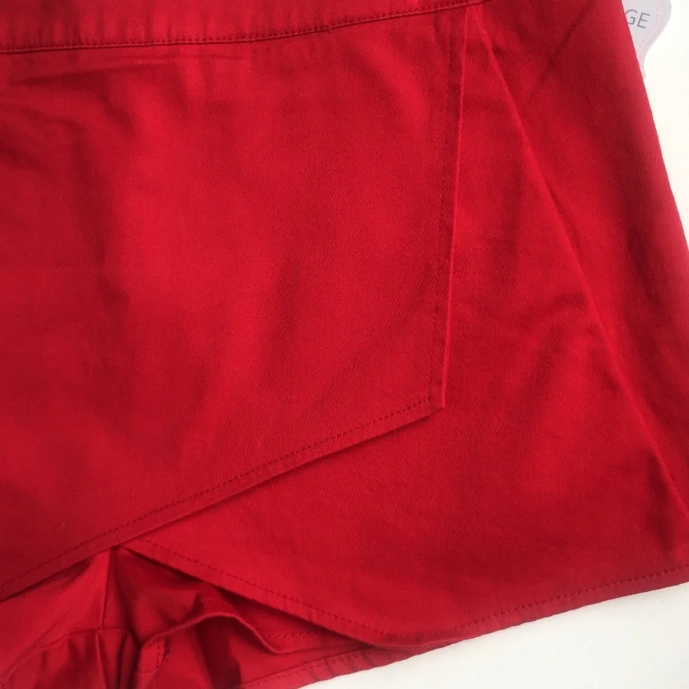 High Waist Bright Red Fun Skort / Shorts Sz M NWT